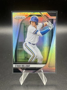 2025 Panini Prizm Baseball Ethan Holliday Silver Holo Refractor Prospect Card - Picture 1 of 2