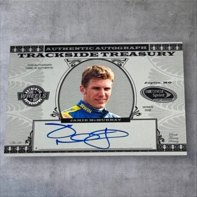 Jamie McMurray PACK PULLED signed card 2008 WHEELS AMERICAN THUNDER TRACKSIDE - Image 1 of 2