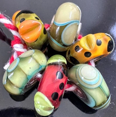 (Juego de 6) Trollbeads Retirado Plata Esterlina Elementos Nativos Kit TGLBE-00044 Foto 1 de 4