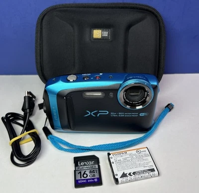 Fujifilm FinePix XP120 16MP Waterproof Digital Camera Sky Blue w/ Battery & SDHC - Image 1 of 4