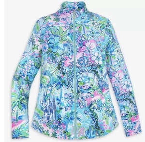 Disney Parks Lilly Pulitzer Cinderella Leona Zip Jacket AOP L XL XXL NEW - Picture 1 of 7
