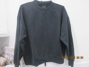 Einfarbiges schwarzes Langarm-Sweatshirt für Herren Large Fruit of the Loom - Bild 1 von 5