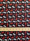 100% Cotton Fabric "Star Wars, Logo Name - Red & White" Print / 45" Wide / SBY