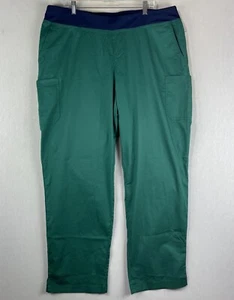 Butter Soft Stretch Scrub Pants Bottoms Womens 2X Green Professional Nursing NWT - Picture 1 of 12