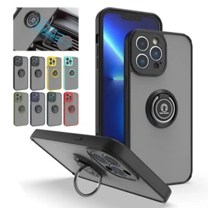 Magnetic Ring Holder Stand Hard PC Case Cover For iPhone 16e 15 14 13 12 Pro Max - Picture 1 of 28