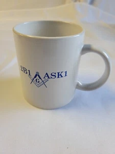 Freemason coffee mug - Freemasonry 2B1ASK1 cup motto - Masonic accessories gift - Picture 1 of 7