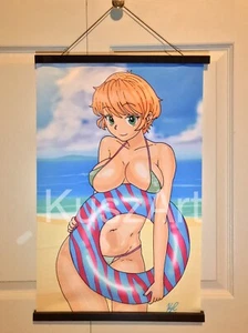 Anime Wall Scroll Beach Girl Original KuszArt HD Decor 15(1/2)”x25” - Picture 1 of 1