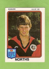 1981 NORTH SYDNEY BEARS SCANLENS RUGBY LEAGUE  CARD #133  MAX WILKIE