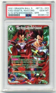 2021 Dragon Ball Saiyan Showdown 063 King Vegeta, Invasion's Command SPR PSA 10 - Picture 1 of 2