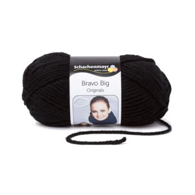 BRAVO BIG von Schachenmayr - SCHWARZ (00199) - 200 g / ca. 120 m Wolle - Bild 1 von 3