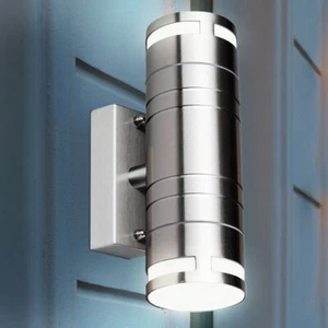 Außen Wandlampe Leuchte Up Down Terrassenlampe 2 flammig Wetterfest GU10 LED - Bild 1 von 12