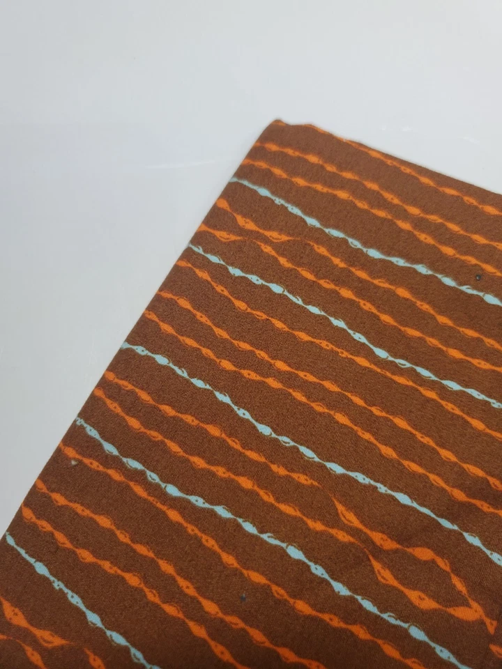 Ткань Heather Ross Mendocino 1-й Принт Полоса Водорослей Море ТОЛСТАЯ ЧЕТВЕРТЬ - Изображение 1 из 1