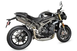 Speed Triple 1050 Auspuff SP Diabolus Edelstahl rund XLS Carbon Auslass 2010 - Bild 1 von 8