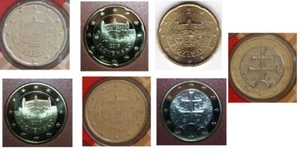 SLOVACCHIA MONETE EURO  2009-2019-2020 FDC PERFETTI DA FOLDER UFFICIALE - Imagen 1 de 8