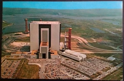 NASA Florida FL Cape Kennedy Apollo Saturn V VAB Postcard Vtg 1960s Rare  - Image 1 of 2