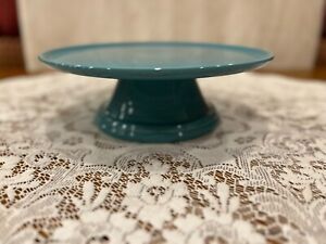 Fiestaware Two Piece Pedestal Cake Stand in Turquoise .New