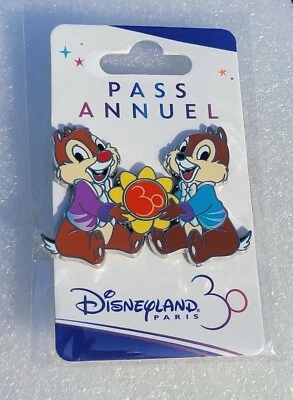 Prendedor Disney DLRP DLP Disneyland París 30 Aniversario Flower Chip And Dale 2022 Foto 1 de 2