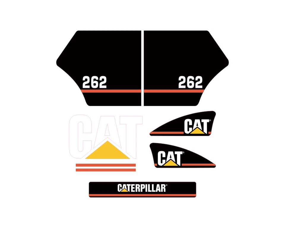 Adesivos para equipamentos estilo antigo CAT 262 - FRETE GRÁTIS - Imagem 1 de 1