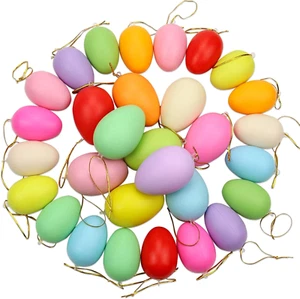 30 Colorful Plastic Easter Eggs for Home Decor and Party Decorations - Picture 1 of 12