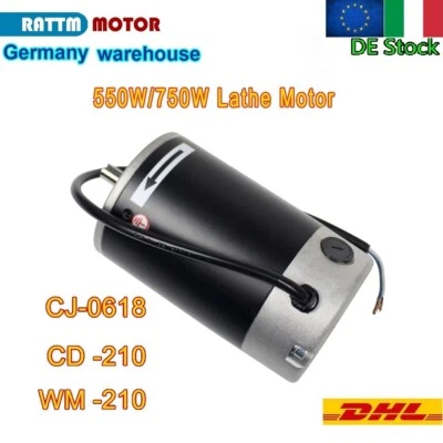 RATTMMOTOR 【IT】550W/750W Motore Tornio Metallo 220V For CJ0618 WM210 tornio CNC Lathe Motor