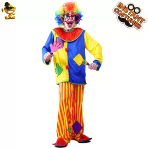 Colorido Disfraz de Payaso para Hombre Halloween Fiesta Cosplay Divertido Payaso Ropa - Imagen 1 de 4