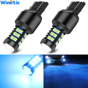 2Pcs 7443 7440 W21W 30SMD LED Daytime Running Light Bulbs Ice Blue DRL Parking - Picture 1 of 12