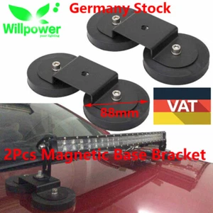 2Pcs Magnetic Base Roof Mount Bracket Holder for Car Off road Jeep LED Light Bar - Imagen 1 de 12