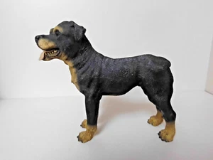 Rottweiler Figur Kunststein ? Polyresin ? ca. 15 x 14 cm, 400 g Hund Sammler - Bild 1 von 4