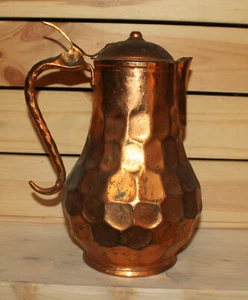 Vintage hand made wrought copper pitcher jug - Picture 1 of 12