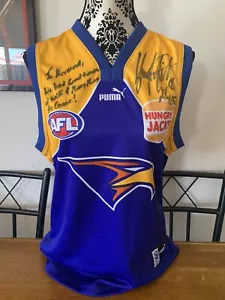 Glen Jakovich 27 Autograph Signed West Coast Eagles WCE Jersey Hungry Jacks Puma - Picture 1 of 6