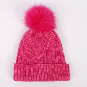Gorro Loft para mujer tejido con cable Pom Pom NUEVO NUEVO CON ETIQUETAS - Imagen 1 de 3