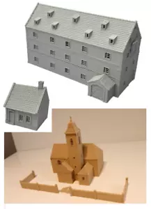 Battle Aspern-Elsing 1809 Church, Cottage & Granary 20mm 1/72 1/ 28mm Napoleonic - Picture 1 of 29