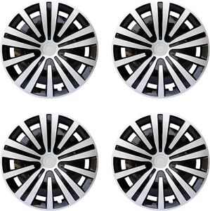 4 Pieces Universal 15" Hubcap Wheel Covers, Auto Tire Replacement Exterior Caps