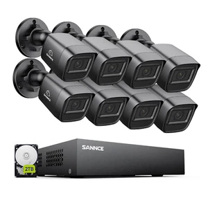 SANNCE 5in1 8CH DVR 1080P Video CCTV Security Camera System Outdoor AI Detection - Picture 1 of 53