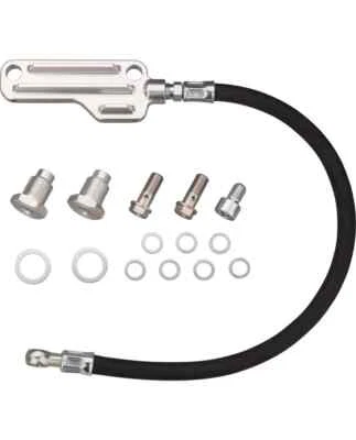 For Yamaha SR500 SR400 TT500 XT500 Aluminum Finned Twin Feed Oil Line 3-111 - Image 1 of 3