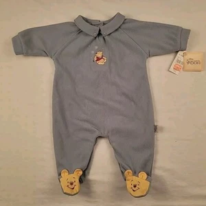 Neu mit Etikett Disney Winnie Puuh Bär Baby Einteiler Schlafanzug 0-3 Monate Footie Jammies - Bild 1 von 13