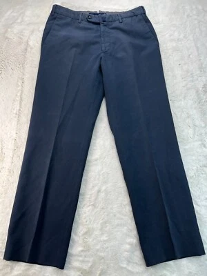 Incotex Mens 34 X 30 Dark Blue High Cotton Doeskin Pants - Image 1 of 4