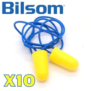 10 Pairs Bilsom Corded Foam Safety Earplugs - 304L Defenders Protectors - NEW - Picture 1 of 2