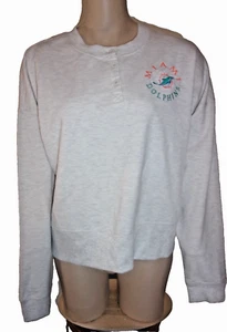NFL Miami Dolphins Team Apparel Women's Gray Sweatshirt Size Medium - Picture 1 of 10