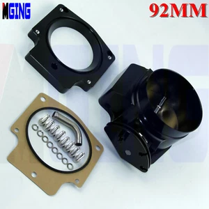 92mm Throttle Body+manifold adapter plate GM GEN III LS1 LS2 LS6 LS3 LS7 LSX BK - Picture 1 of 12