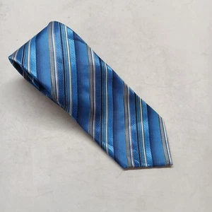 Tie Blue Striped Towncraft 59" x 3.75" - Picture 1 of 4