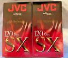 JVC T-120 SX Hochleistungs-Leer-VHS-Bänder 6 Stunden EP Menge 2 Bänder versiegelt