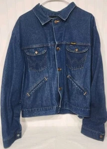 Vintage Wrangler No-Fault Denim Jeansjacke Made in USA Größe? Große Lesen - Bild 1 von 9