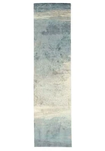 URBAN SKY & CLOUD BLUE DESIGNER FLOOR RUG RUNNER 67x400cm **FREE DELIVERY** - Picture 1 of 4