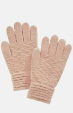 Steve Madden Blush Pink Chevron Print Touchscreen Gloves FREE Postage OZ NEW