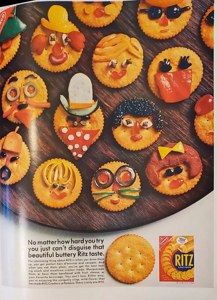 1968 Print Ad for Ritz Crackers by Nabisco - Image 1 of 1