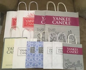 YANKEE CANDLE GIFT BAGS Tote COLLECTION 6 BAGS WITH TISSUE PAPER SML, MED & LG - Picture 1 of 4