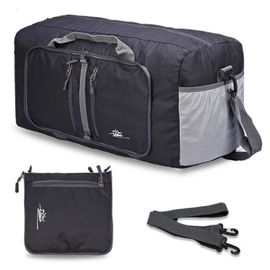Schwarz 40L Weekender Seesack Faltbar Leicht Handgepäck Reisen USA - Bild 1 von 12
