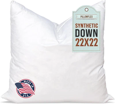 Pillowflex Synthetic down Pillow Insert - 22X22 down Alternative, Ultra Soft Lar - Image 1 of 4