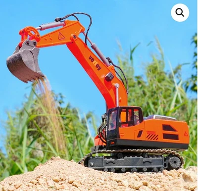 Remote Control Vertoy EXCAVATOR Toy Lights Motion Wireless Battery Operated - Image 1 of 4